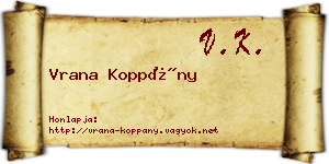 Vrana Koppány névjegykártya